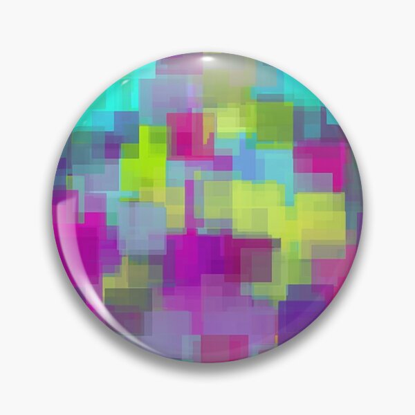 Item preview, geometric square pattern abstract background in pink yellow blue designed and sold by Mrvell.