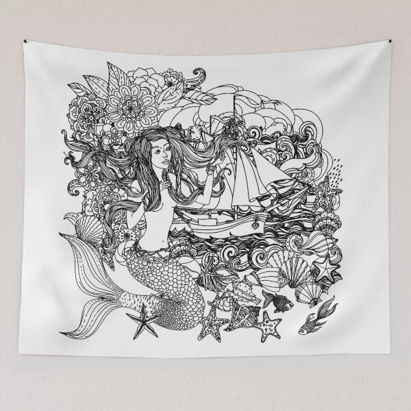 Item preview, Color Me Mermaid at Sea designed and sold by amyjoy1976.