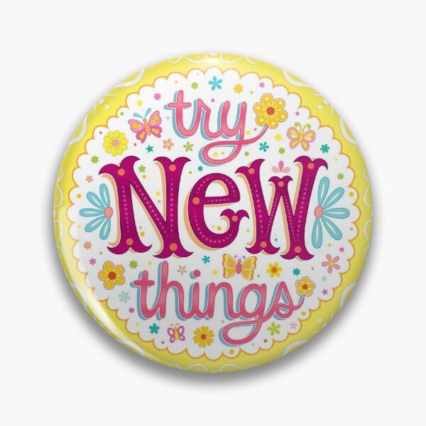 Item preview, Try New Things - Colorful Hand-Lettering Mantra Art by Thaneeya McArdle designed and sold by Thaneeya McArdle.