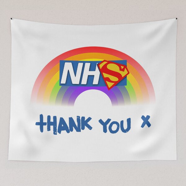 Item preview, Gracias NHS Rainbow Poster designed and sold by granimatedesign.