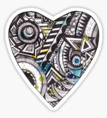 Patterned Heart Sticker