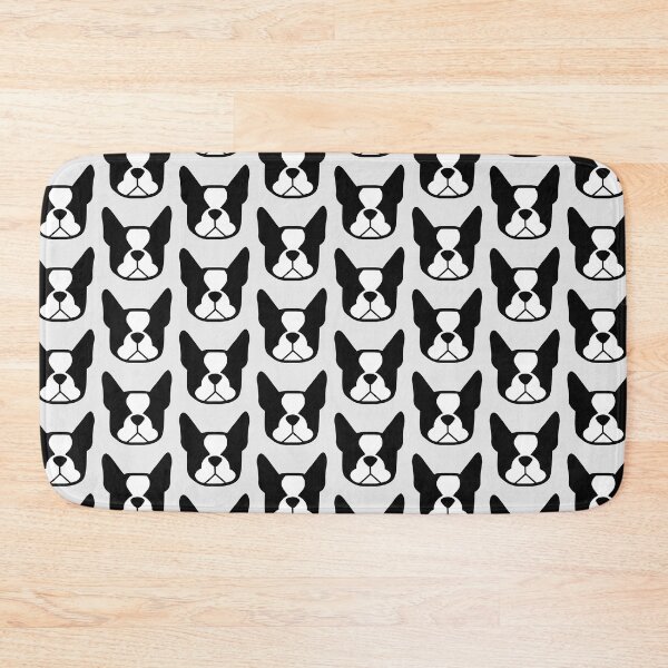 Item preview, Boston Terrier face in black and white - bold Boston silhouette - copyright Smooshface United - Boston Terrier gift designed and sold by smooshfaceutd.
