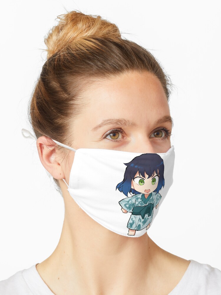 Demon Slayer Kimetsu No Yaiba Inosuke Hashibira Kimono Kawaii Mask By Kawaiigaming Redbubble