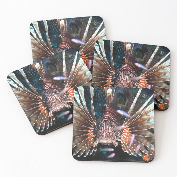 Item preview, Caribbean Lion Fish guarding the Coral Reef designed and sold by Amy McDaniel.