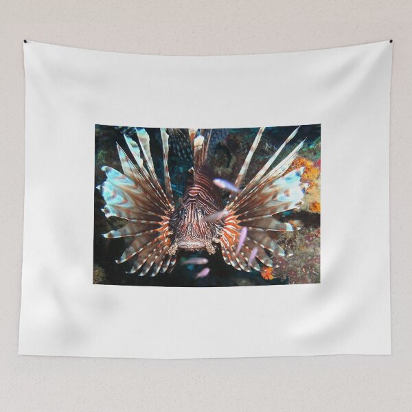 Item preview, Caribbean Lion Fish guarding the Coral Reef designed and sold by Amy McDaniel.