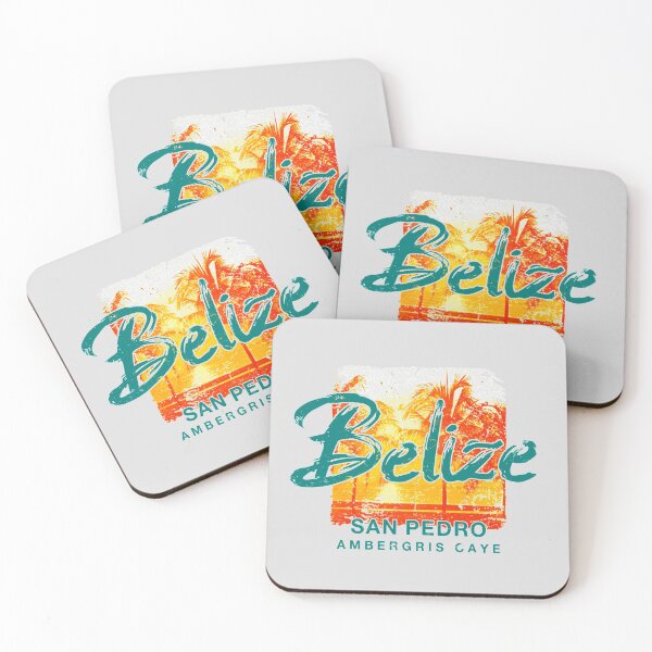 Artikelvorschau, Belize Ambergris Caye San Pedro Retro Sonnenuntergang Vintage entworfen und verkauft von IronEcho.