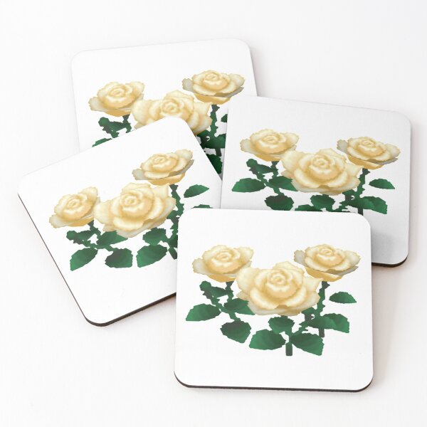 Item preview, White rose pixel art designed and sold by AlexJaneLively.