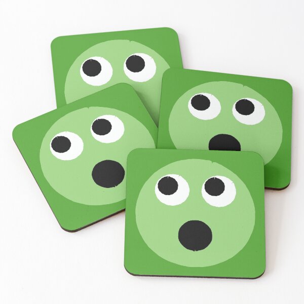 Item preview, Surprised Face Emoji Emoticon Cartoon in Green designed and sold by awkwarddesignco.