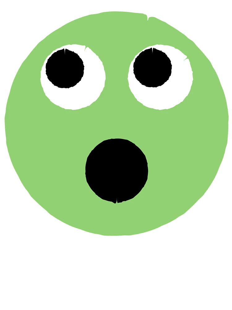 Green Surprise Floating Emoji