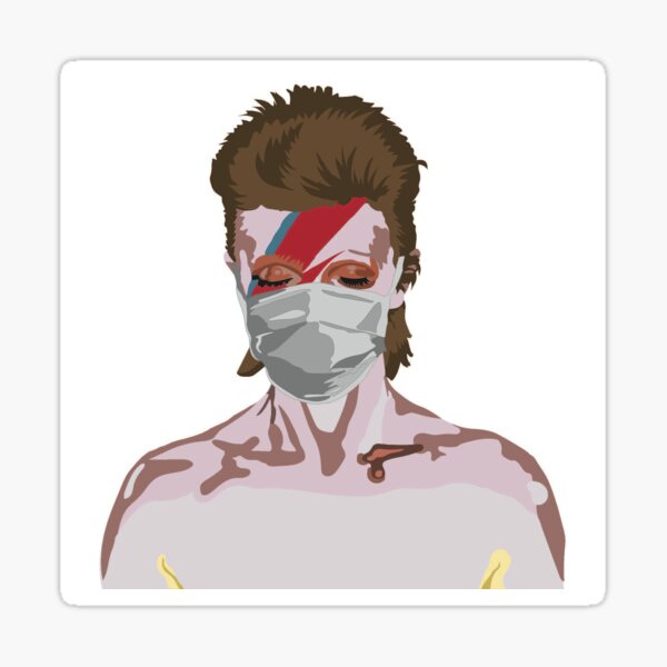 David Bowie - Corona Virus Sticker