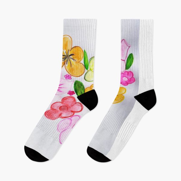 Item preview, Heart of colorful watercolor flowers on white handmade background designed and sold by narinoush.