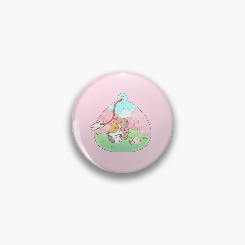Bubu the Guinea pig, Cherry Blossom Terrarium Pin