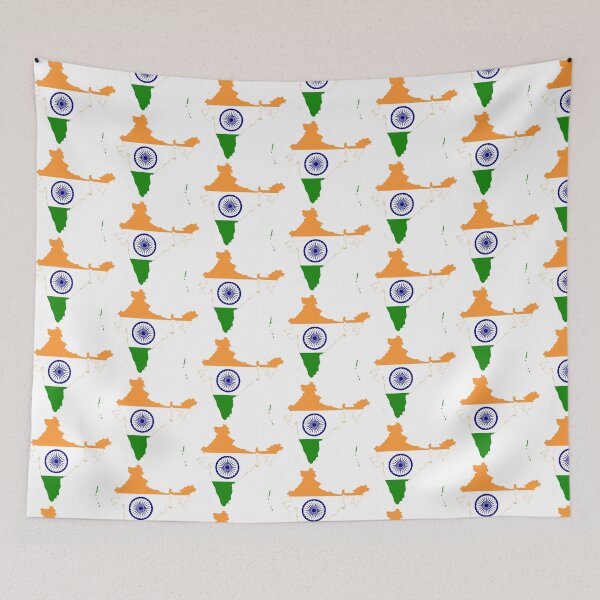 Item preview, India Flag Map designed and sold by History Merch!.