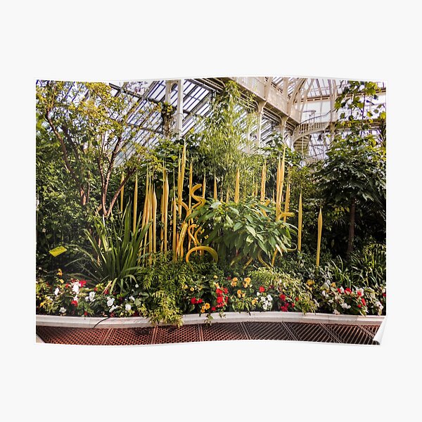 Yellow Chihuly Glass Sculptures Poster