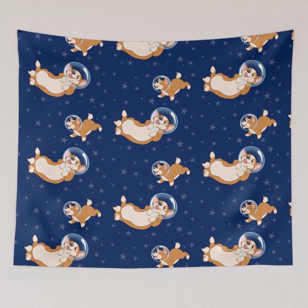 Item preview, Corgis in Space Pattern designed and sold by Breakfast Candy.