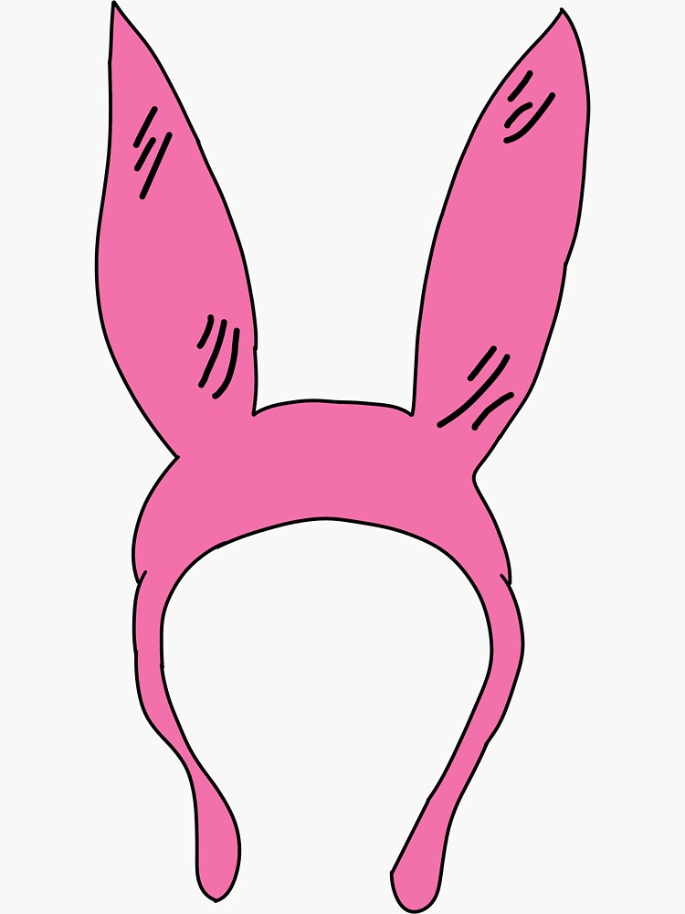Louise Bunny Ear Hat with hair | Sticker