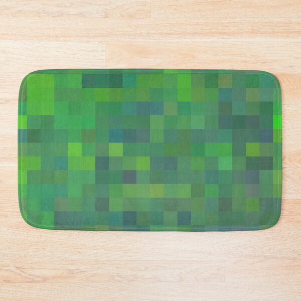 Item preview, geometric square pixel pattern abstract in green and blue designed and sold by Mrvell.