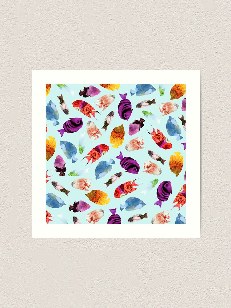 Alternate view of Fish shaped Flowers Art Print