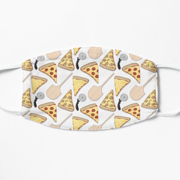 Pizzeria Pizza Pattern Flat Mask