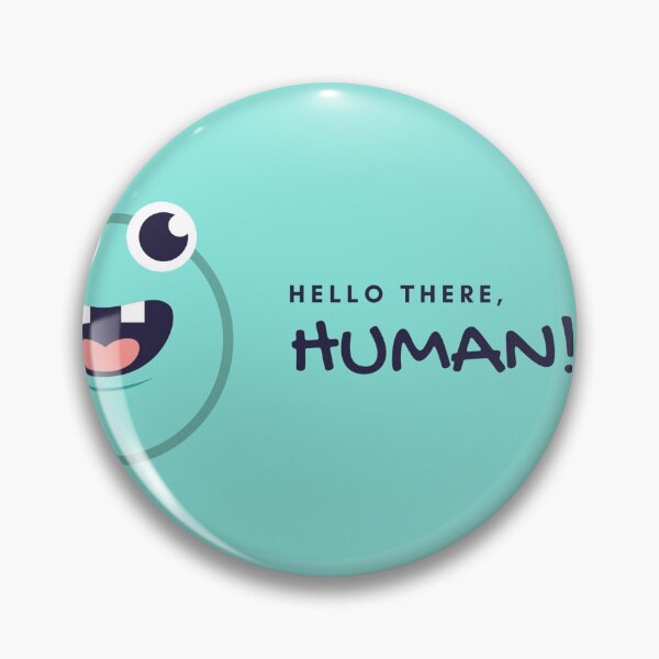 Item preview, Navy and White Monster Hello Human designed and sold by Home and Office.
