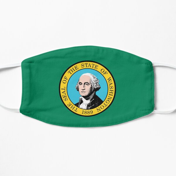 Seattle Washington State Flag Badge Pin Flat Mask