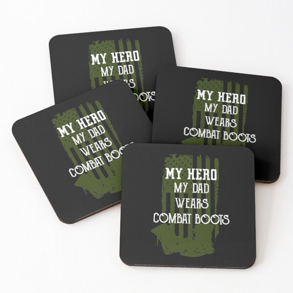 Item preview, My Hero My Dad Wears Combat Boots T Shirt Uniform Support designed and sold by Orange Pieces.