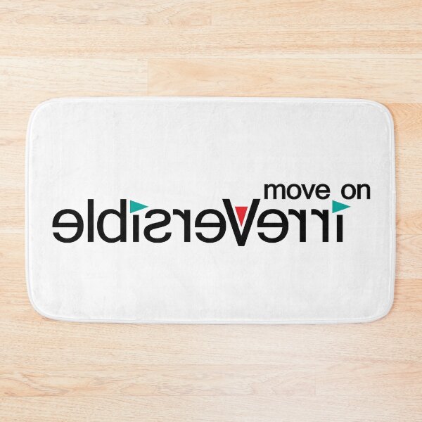 Item preview, Move on irreversible arrow slogan text graphic designed and sold by Sarah Trett.