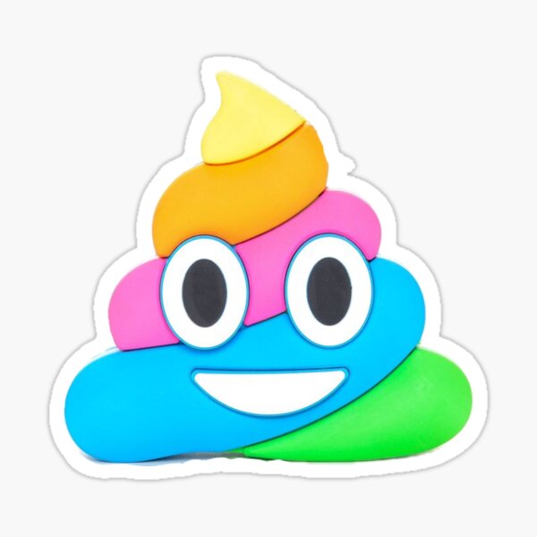 Rainbow Poop Emoji Stickers Redbubble - rainbow poop emoji ts roblox