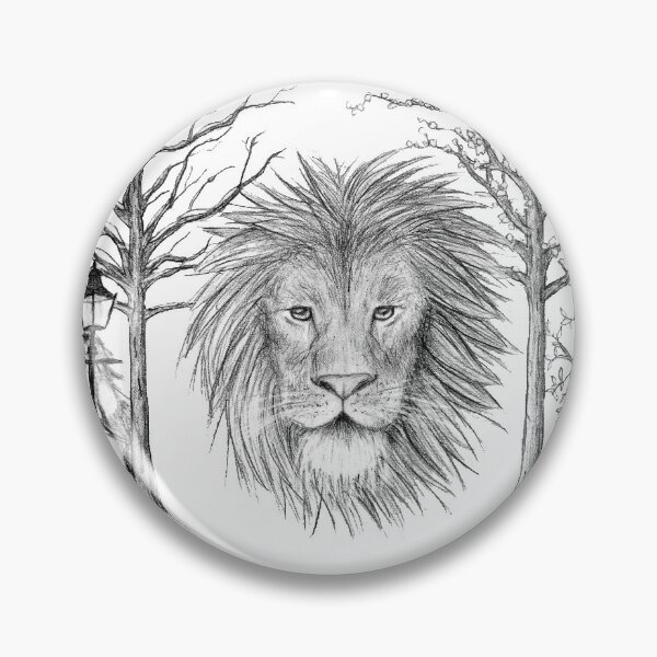 If God is For Us Narnia Aslan Bible Verse Pin for Sale by Abby