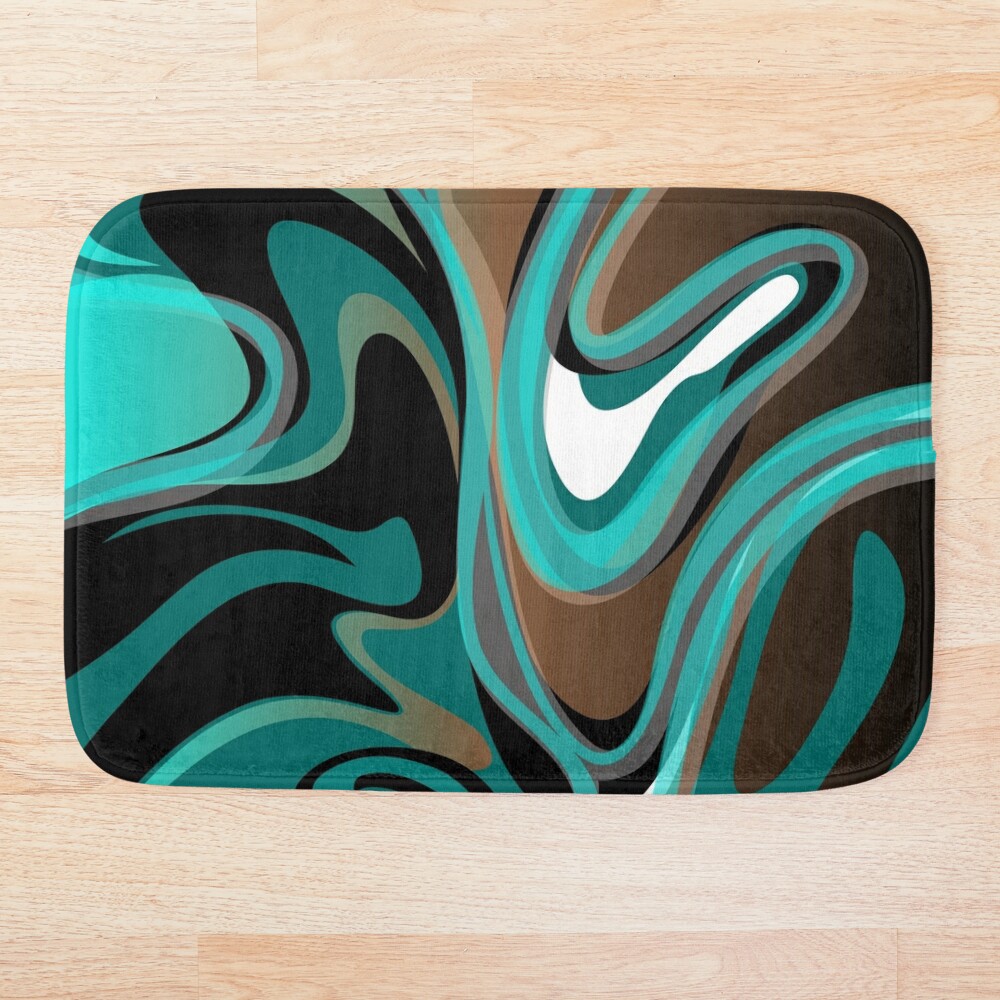 turquoise bath mat