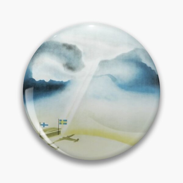 Item preview, En Avion per la Finlande vintage travel poster designed and sold by stickart-marek.