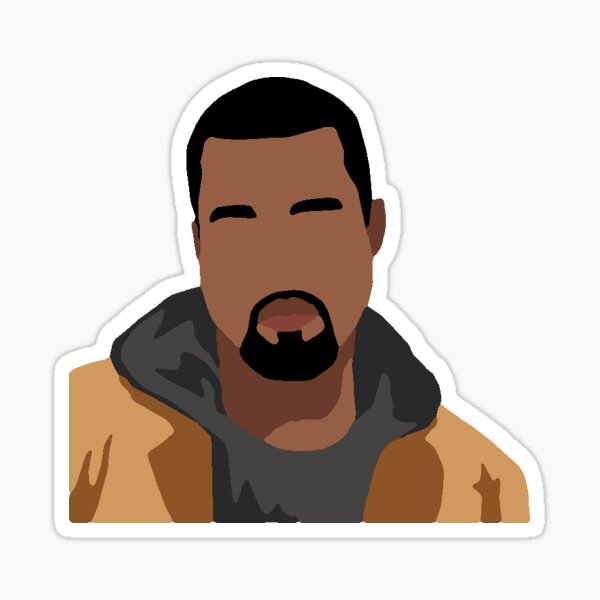 "kanye west " Sticker for Sale by hannahr0se Redbubble