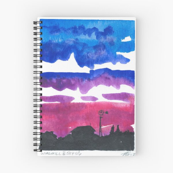 Item preview, Windmills & Sky Watercolor #5 designed and sold by BreonBliss.