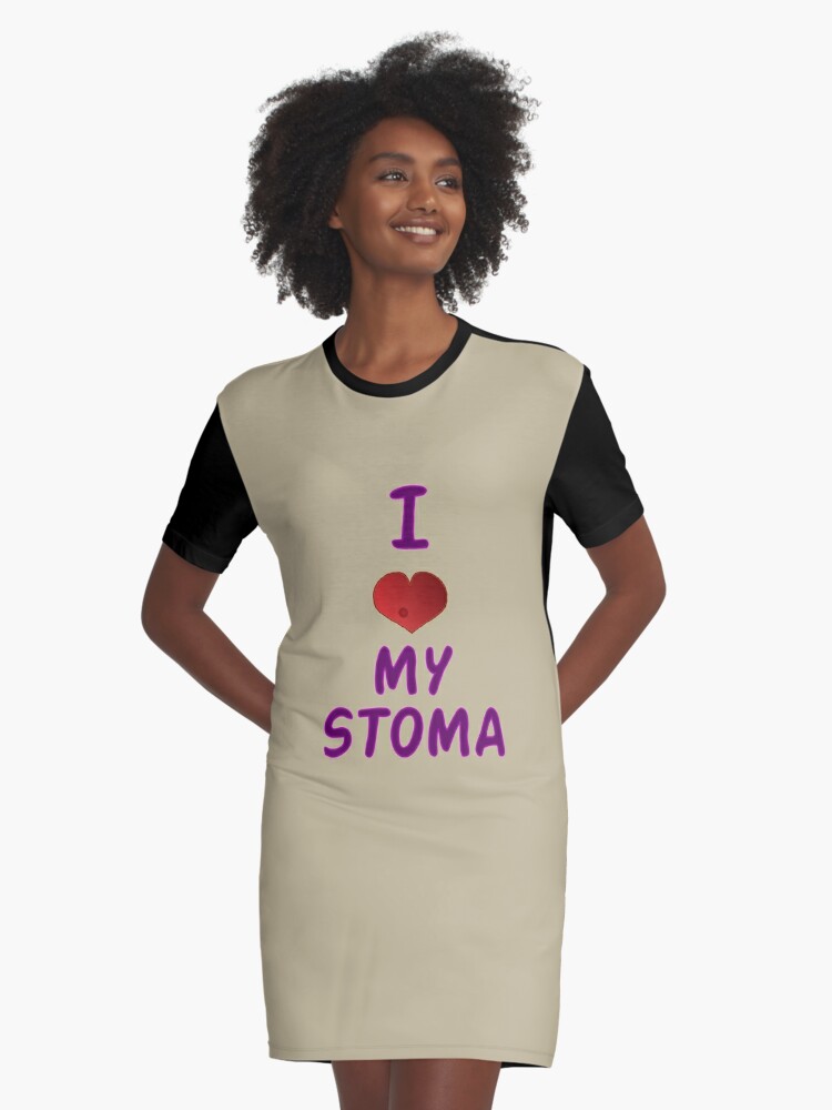 Cute Ostomy Awareness I Love My Stoma Graphic T-Shirt Dress for Sale by  SR-Designs