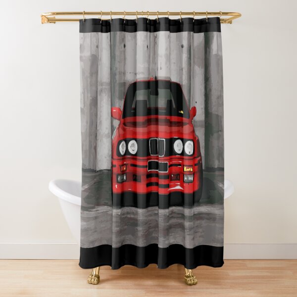Red Sports Car - Front Shower Curtain