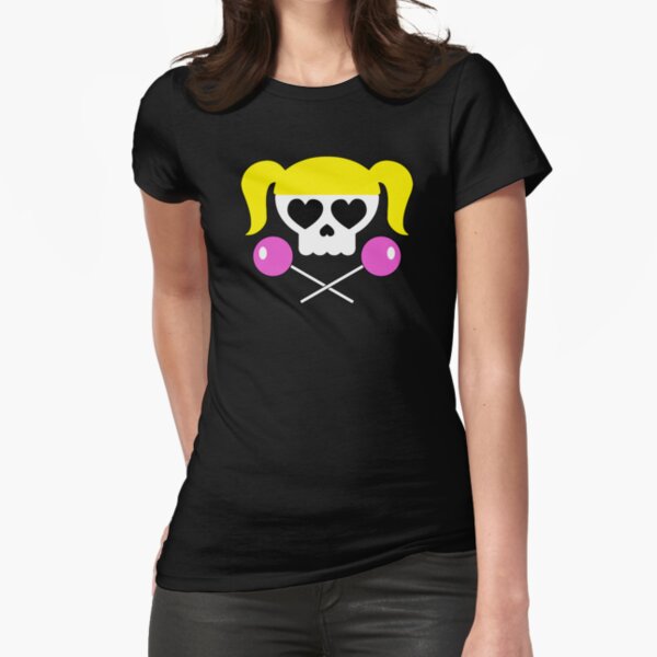 Lollipop Chainsaw She Skull Fitted T-Shirt