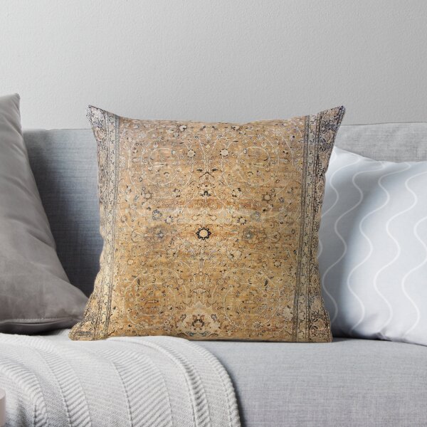 Antique Persian Khorassan Rug Print Throw Pillow