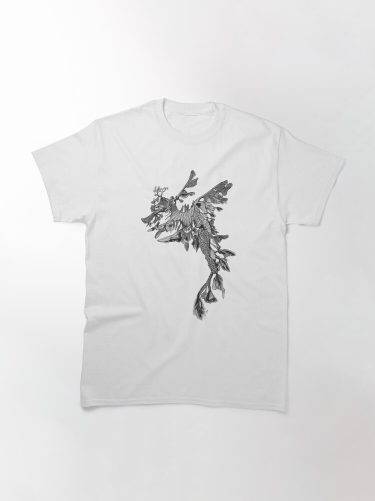 Alternate view of Steve the Leafy Seadragon in Grey Classic T-Shirt