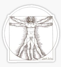 Pegatina Hombre de Vitruvio de Leonardo Da Vinci