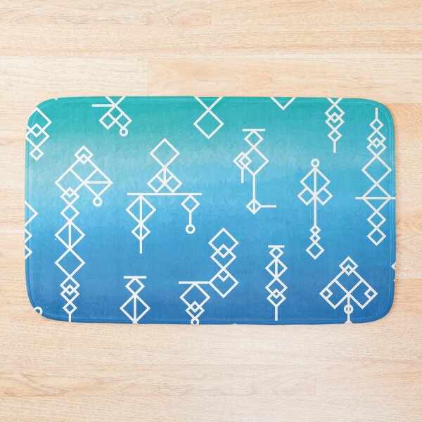 Item preview, Moroccan Kilim Watercolor Blue designed and sold by ivyink studio.