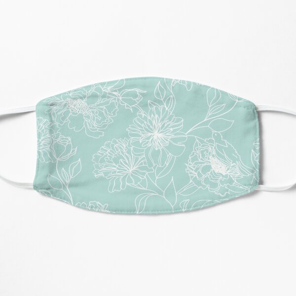 Pretty Line-Drawn Floral Flat Mask