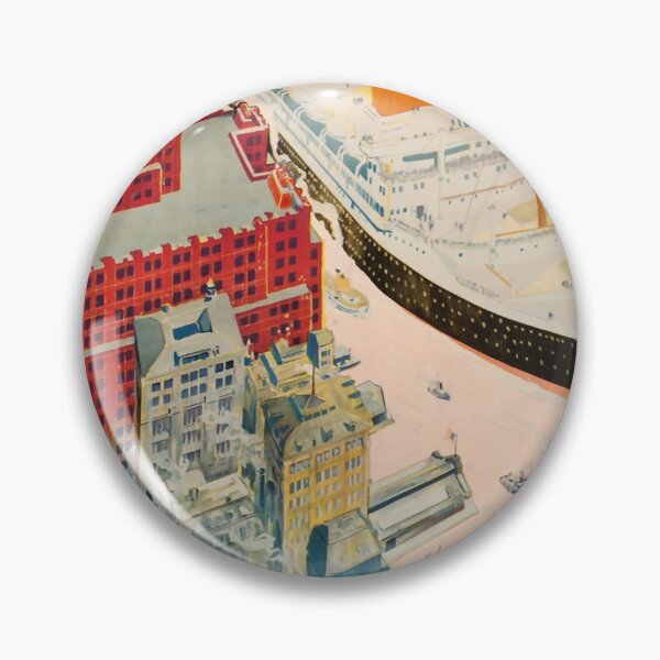 Item preview, Havre Plymoth New York vintage travel poster designed and sold by stickart-marek.