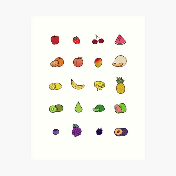 Fruit Set Art Print