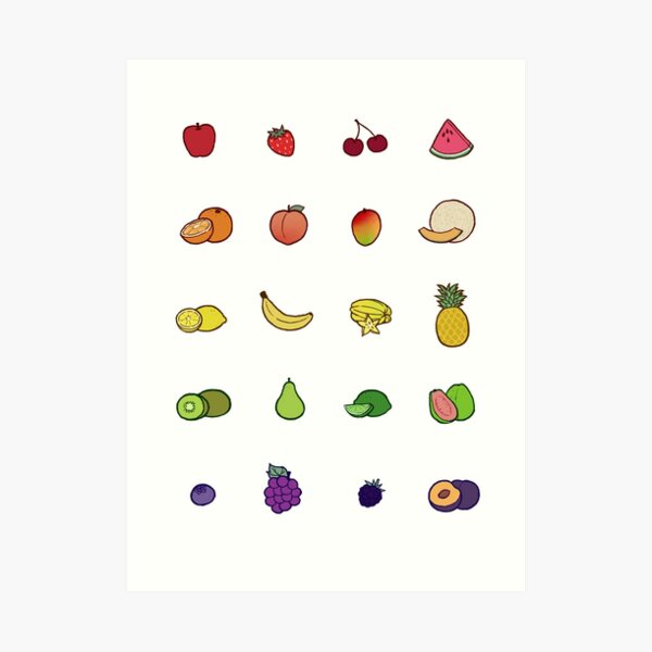 Fruit Set Art Print