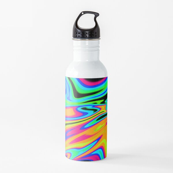 Neon Dream Waves Water Bottle