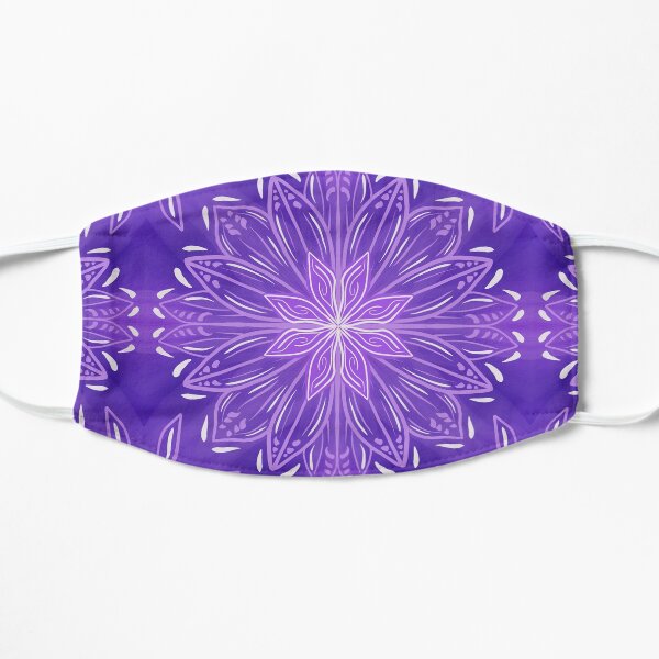 Purple Abstract stars Mandala pattern Mask
