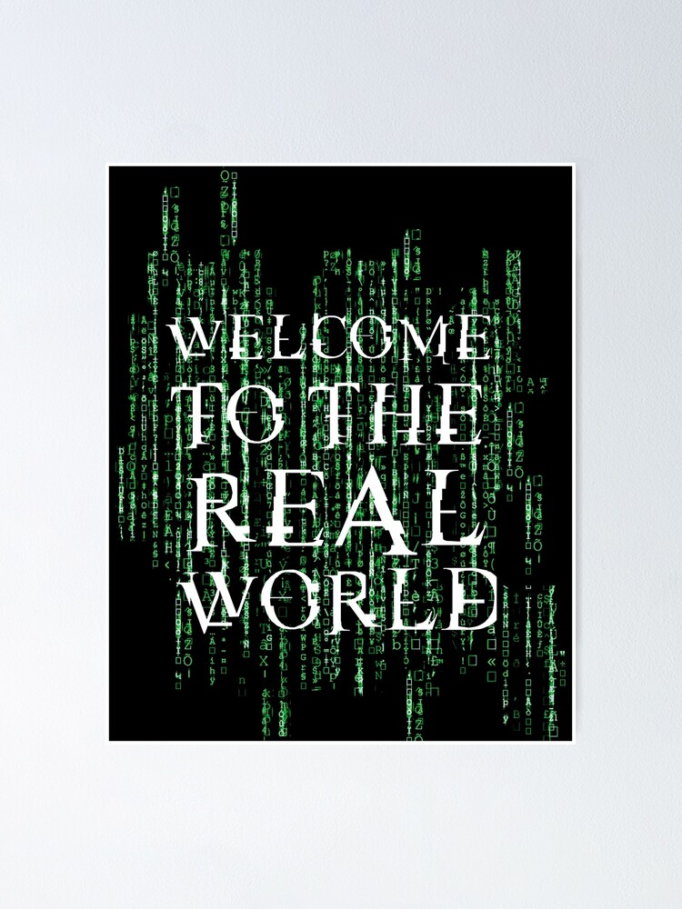 "Welcome to the real world" Poster for Sale by Cauto-DiPelo | Redbubble