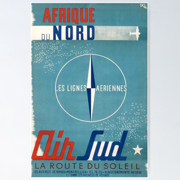 Aperçu de l'œuvre Afrique du Nord affiche vintage créée et vendue par stickart-marek.