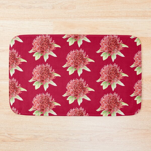 Item preview, Waratah Telopea speciosissima red flower watercolor designed and sold by Sarah Trett.