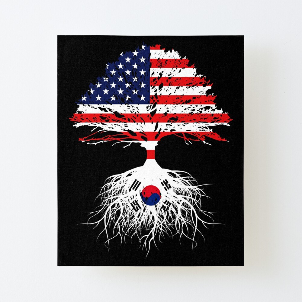 South Korean American Flag Korea Usa America Gift Women's Plus